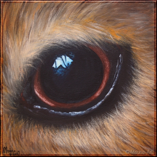 Augenblick eines Wasserschweins Acryl auf Leinwand;
30 x 30 cm